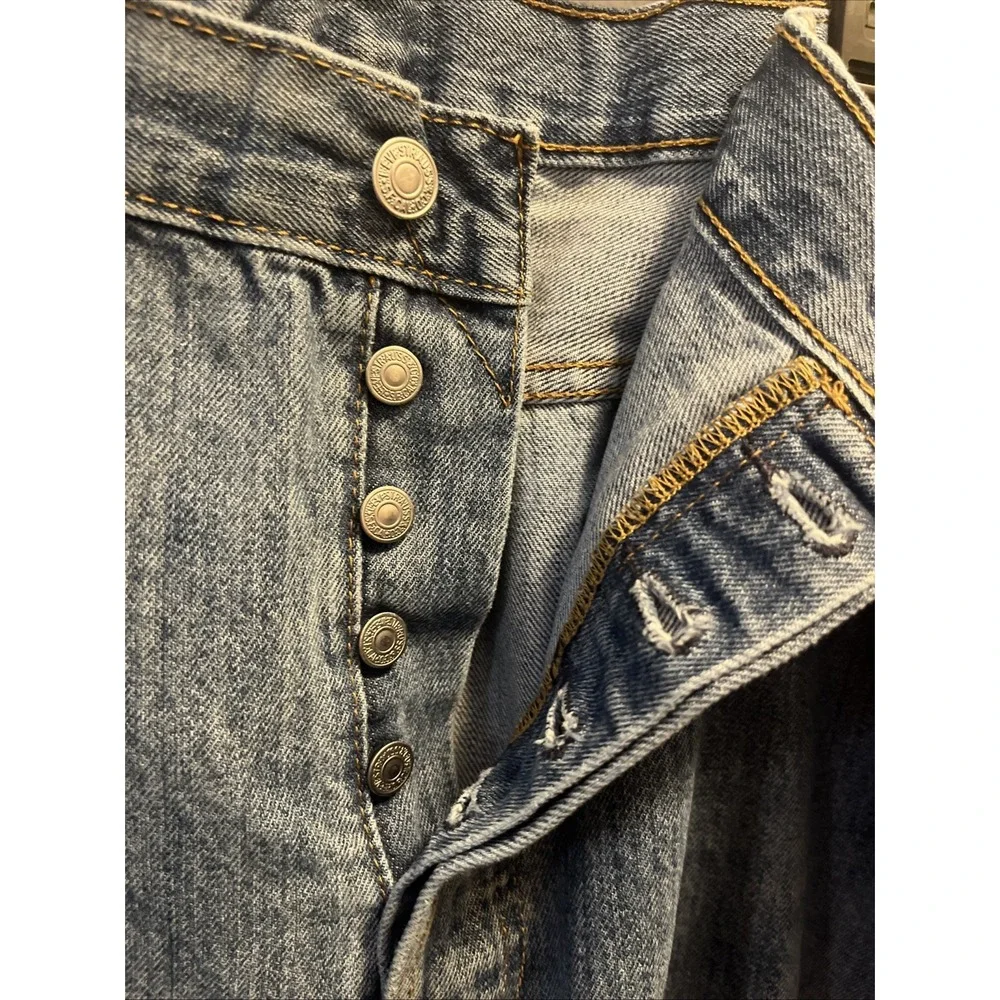 Levi's‎ 501 Jeans Men's 42x30 Blue Button Fly Straight Fit 100% Cotton